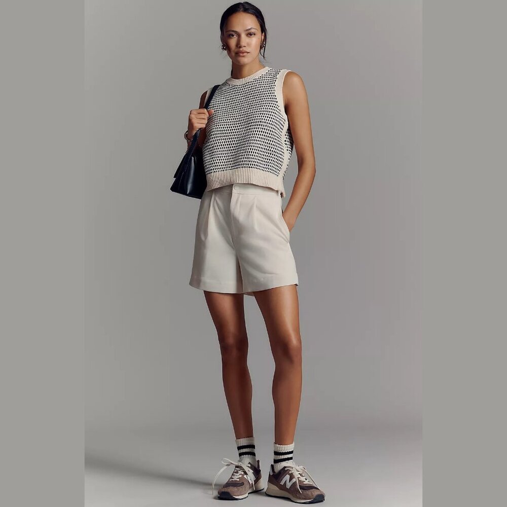 NEW Varley - Size M, L, XL Women's Mariya Pleated Trouser Shorts - Birch